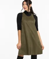 Sleeveless Faux Suede Dress