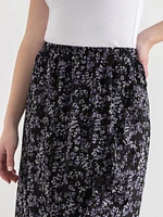 Chiffon Ruffle Midi Skirt