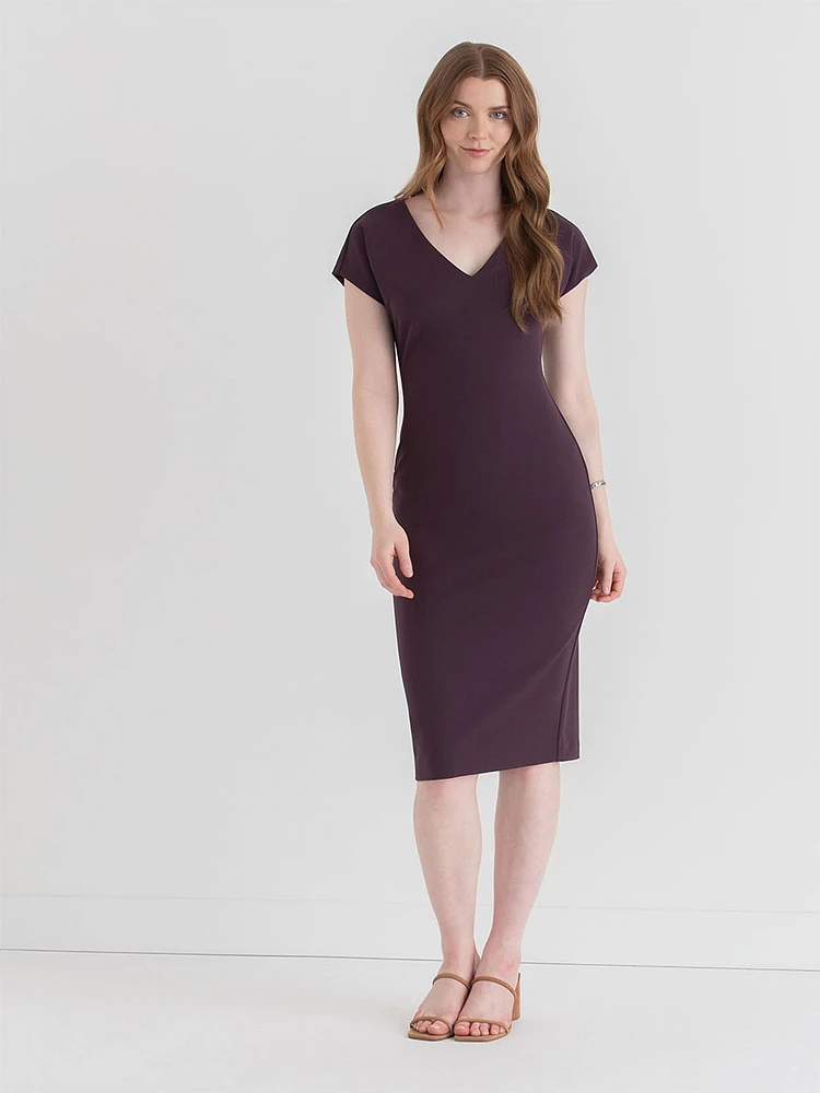 Venus Fitted Midi Dress Iconic Crepe