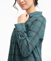 Collared Long Sleeve Button Front Shirt