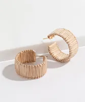 Mini Straw Hoop Earring