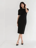 Luna Boatneck Dress Luxe Ponte