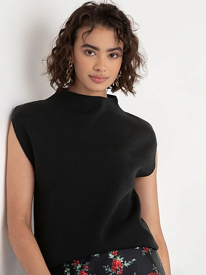 Mock Neck Extend Sleeve Sweater