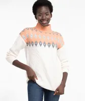 Fair Isle Mock Neck Sweater