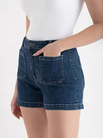 Patch Pocket Jean Shorts