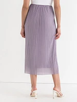 Pleated Chiffon Midi Skirt