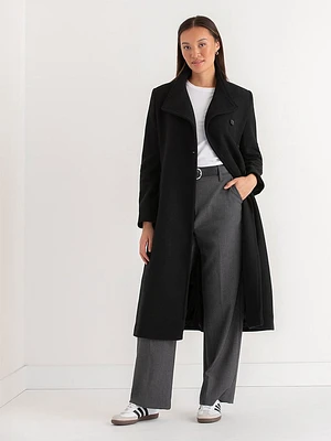 Long Wool Wrap Coat