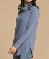 Long Sleeved Turtleneck Waffle Top