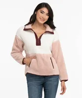 Misty Rose Fleece Half-Zip Pullover