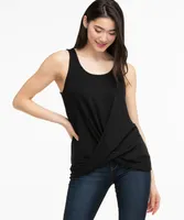 Sleeveless Twist Front Hacci Top
