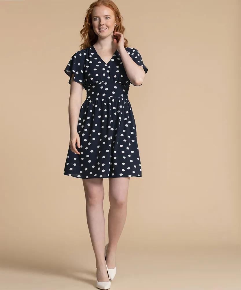 Short Sleeve V-Neck Dress