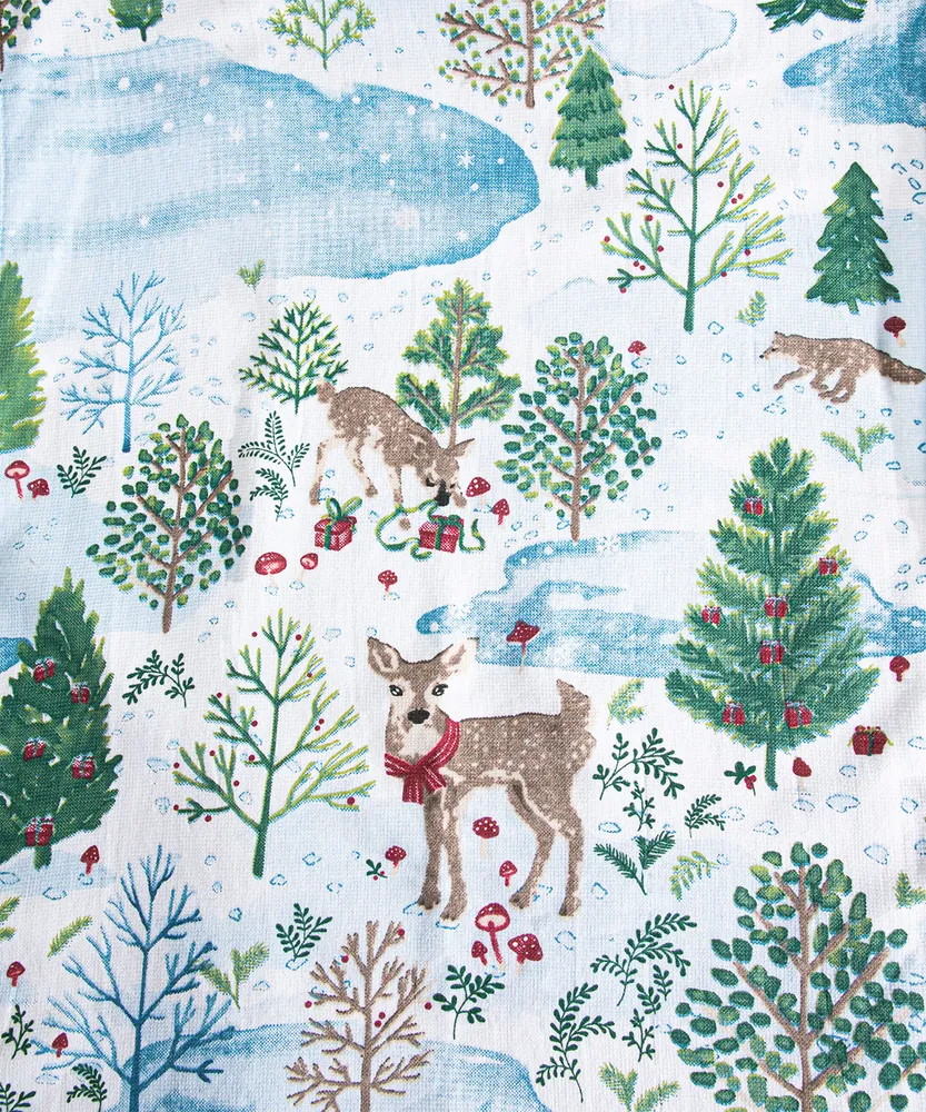 Festive Winter Deer Kitchen Towel
