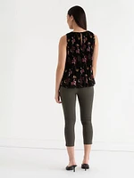 Sleeveless Release Print Blouse