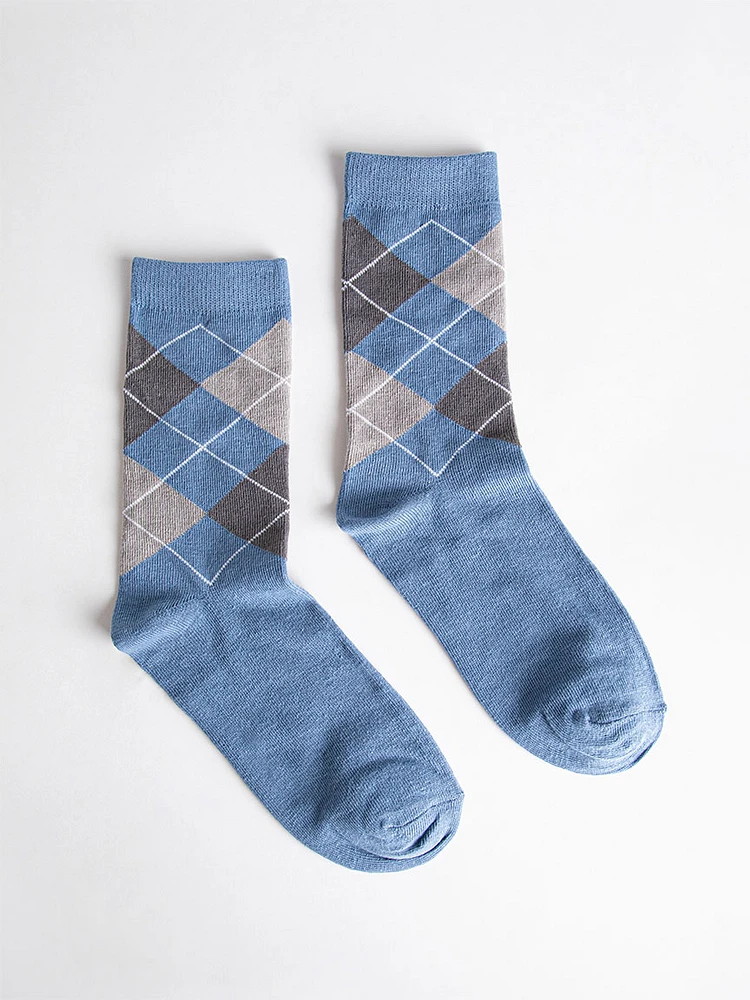 Argyle Crew Socks