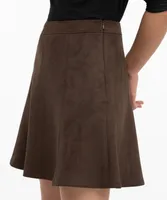 Faux Suede Flippy Skirt