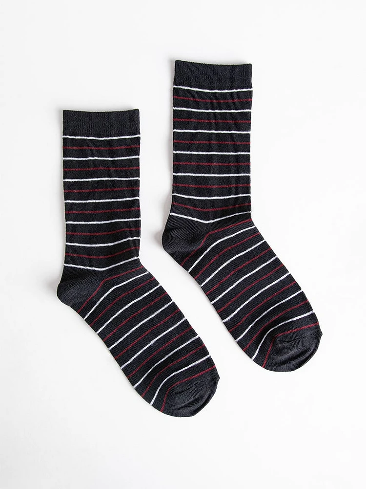 Striped Crew Socks