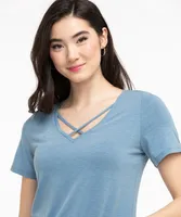Eco-Friendly Crisscross Neck Tee