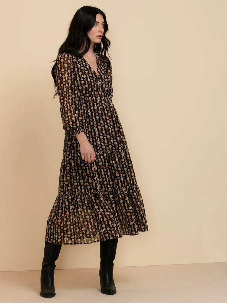 Long Sleeve Maxi Boho Dress