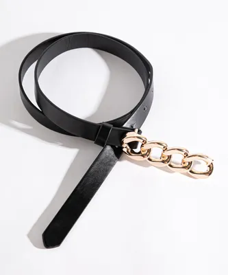 Thin Chain Buckle Belt