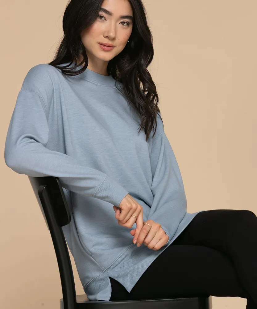 Longer Length Sweatshirt with Pockets