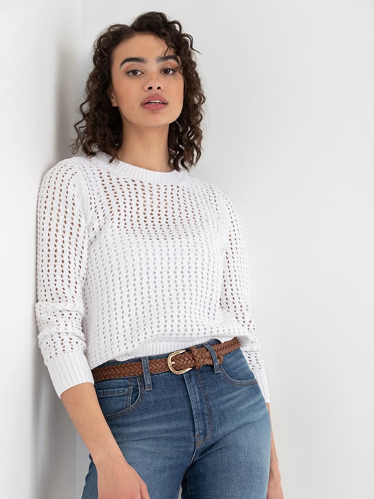 Long Sleeve Crochet Sweater