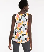 Sleeveless V-Neck Swing Top