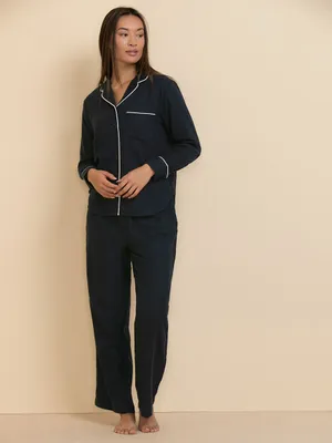 Flannel Pajama Top & Pant Set