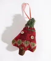 Plush Fair Isle Tree Ornament