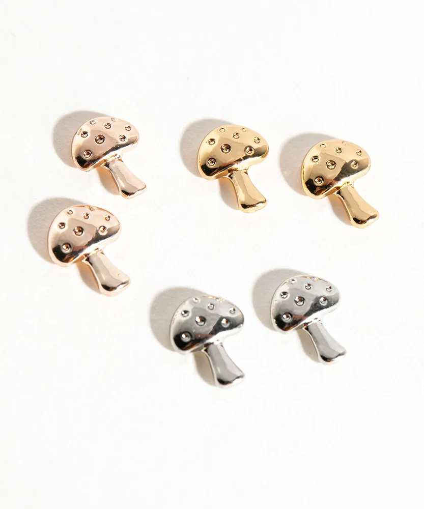 Toadstool Earring Trio