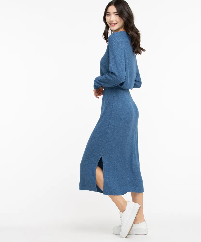 Ribbed Long Sleeve Maxi Dress