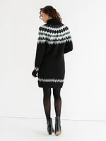 Turtleneck FairIsle Knit Dress