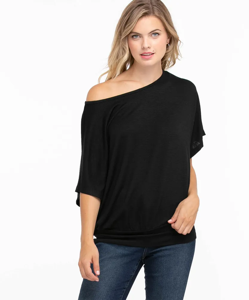 Extended Sleeve Banded Bottom Top