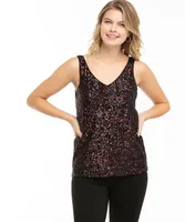 Sleeveless Sequin Tank Top