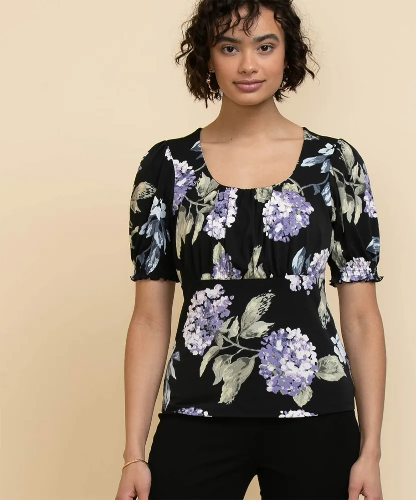 Eco Friendly Puffed Sleeve Empire Top