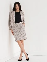 Boucle Pencil Skirt with Pockets