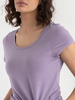 Scoop Neck Shirttail T-Shirt