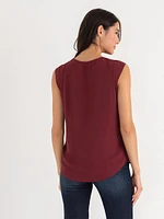 Carrie 2-Layer Cap Sleeve Blouse