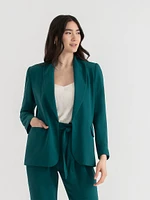 Shawl Collar Open Front Blazer