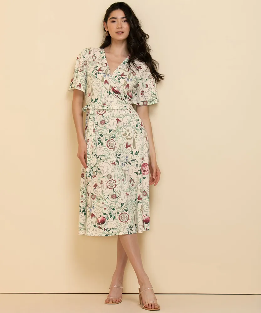 Midi Dress with Tie-Belt