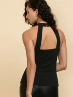 Sleeveless Keyhole Halter