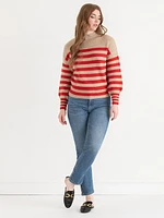 Mock Neck Balloon Sleeve Sweater