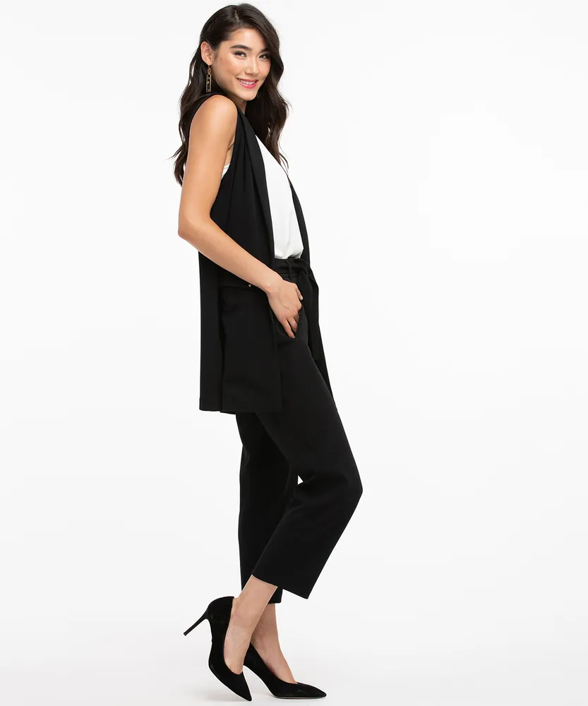 Scuba Crepe Straight Crop Pant