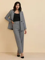 Double Breasted Mini Houndstooth Blazer