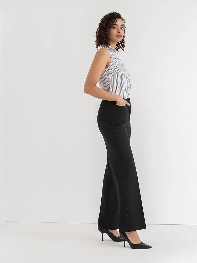 Weslee Wide Leg Pant Ponte Twill