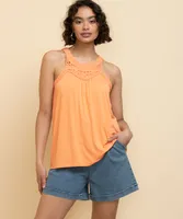 Sleeveless Top with Novelty Trim