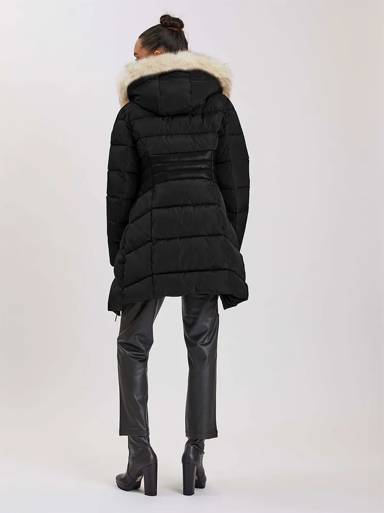 Puffer Jacket with Waist Insert