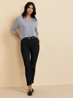 Easy V-Neck Hacci Knit Top