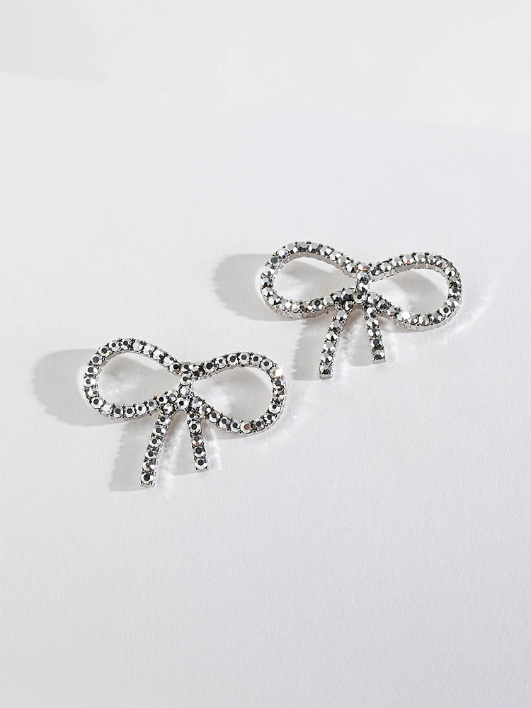 Shimmering Bow Earrings