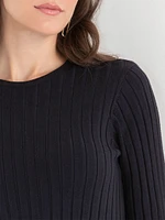 Ribbed Sweater Maxi Dress