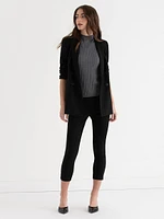 Mock Neck Sleeveless Rib Sweater
